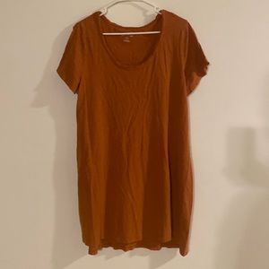 Burnt orange XL tshirt dress from Old Navy